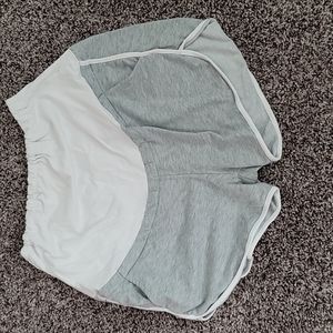 Grey maternity shorts